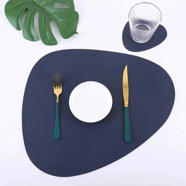 12pcs leather placemats set