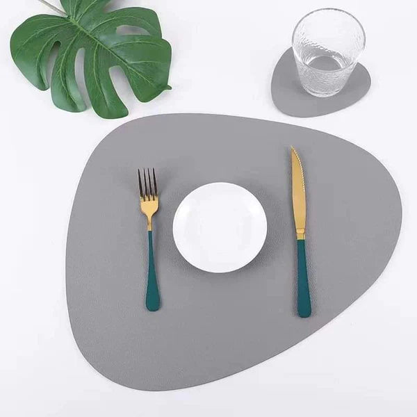 12pcs leather placemats set