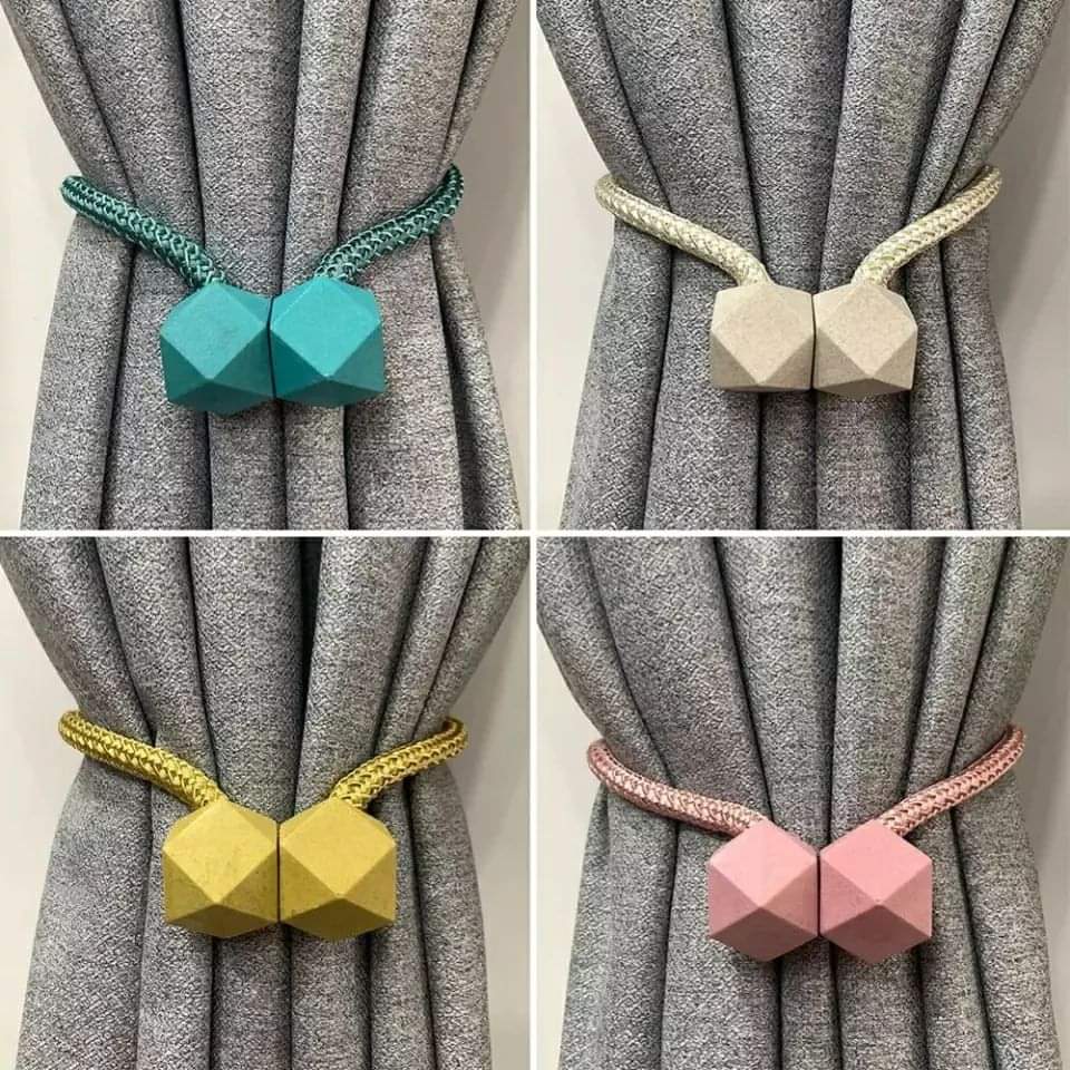 Magnetic curtain holder