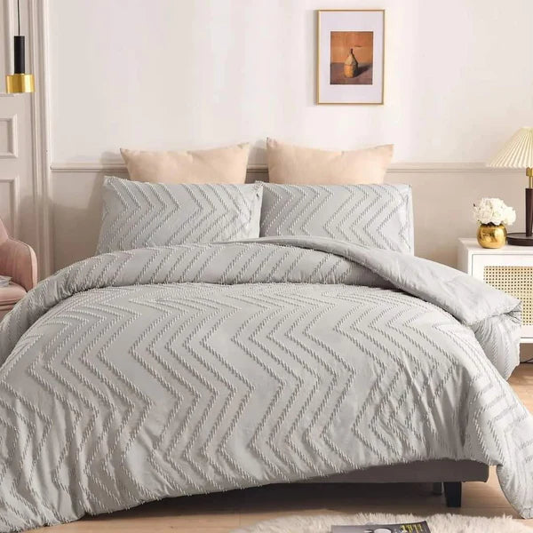 Tufted Wave Duvet cover set 3pc