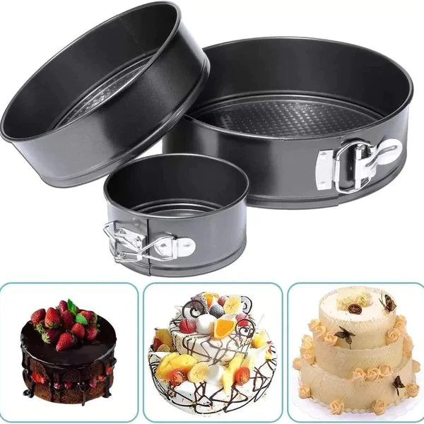 3 in 1 baking cake mould set