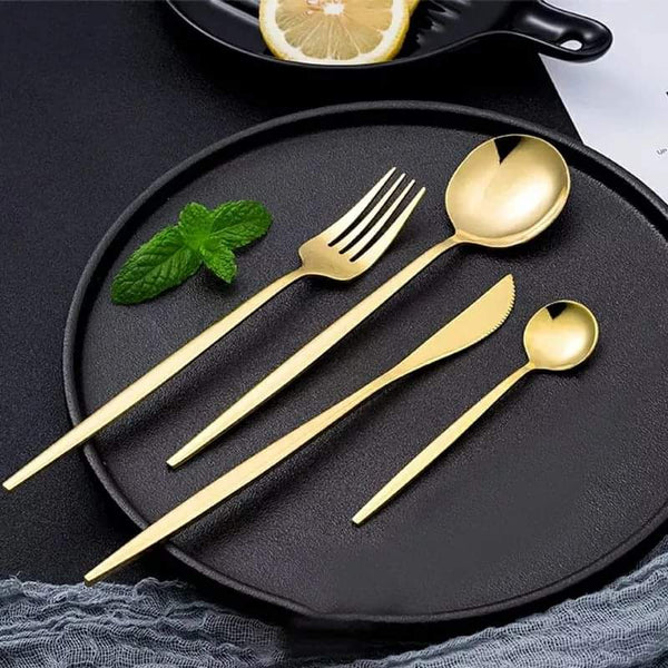 Full gold 24pcs Cutlery Set