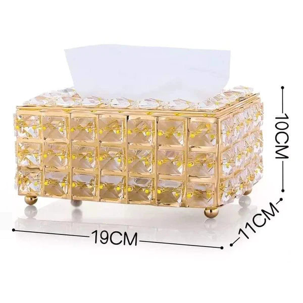 Elegant crystal glass serviette holder