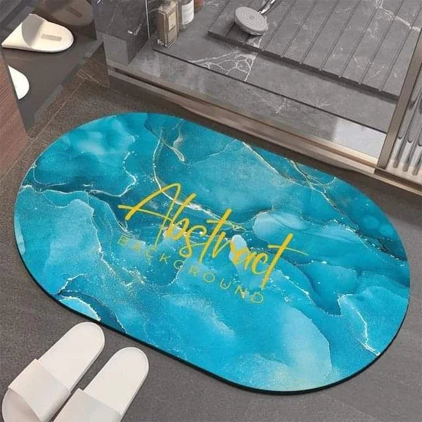 Super absorbent bathroom door mat