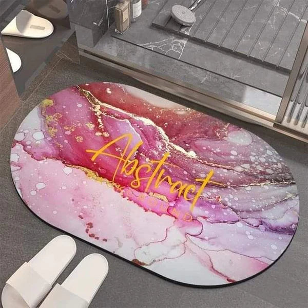 Super absorbent bathroom door mat