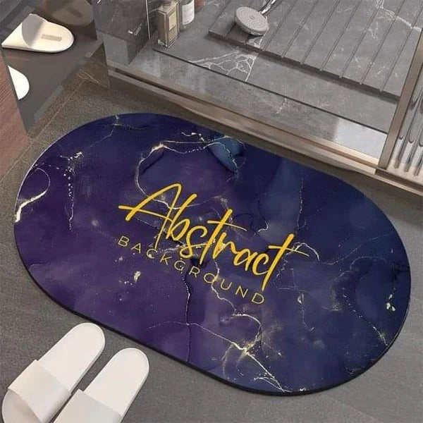 Super absorbent bathroom door mat