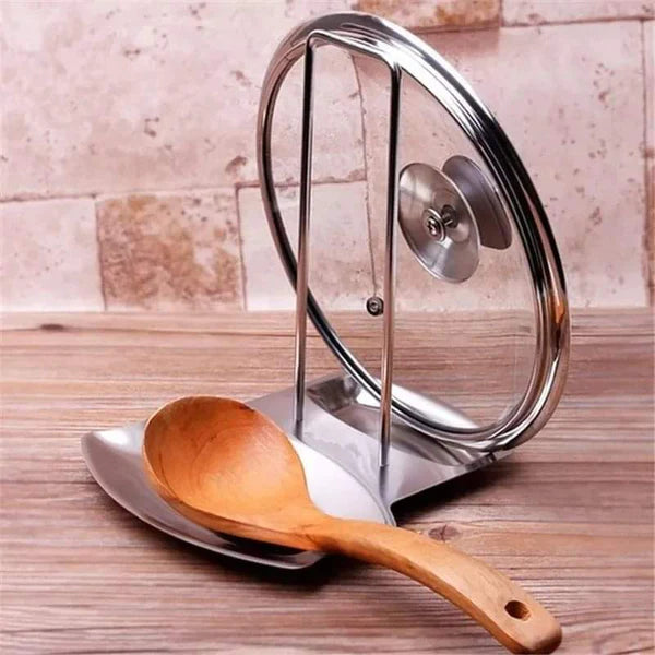 Stainless steel Serving spoon and Pot lid rest