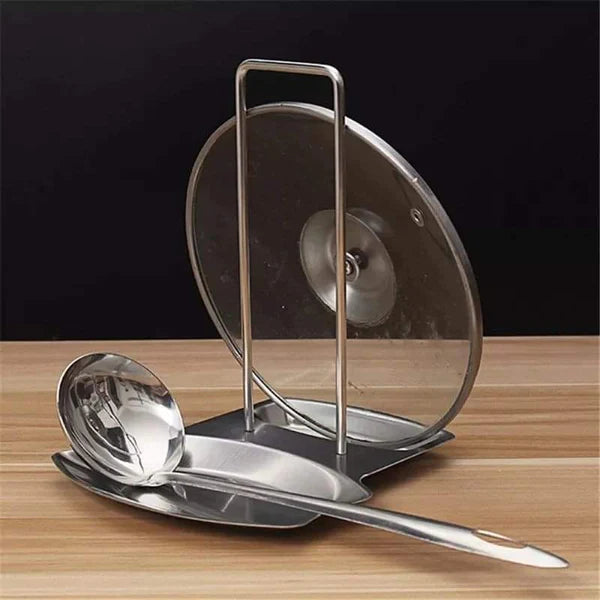Stainless steel Serving spoon and Pot lid rest
