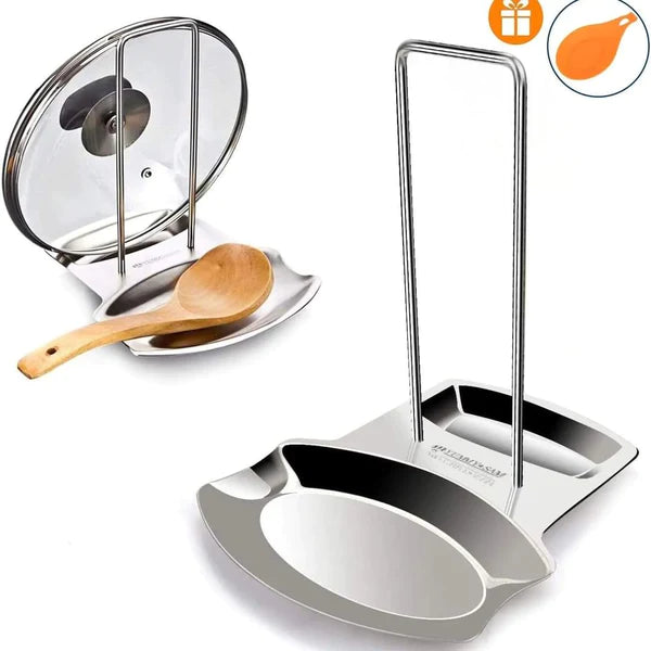 Stainless steel Serving spoon and Pot lid rest