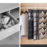 Double sided underwear/socks organizer