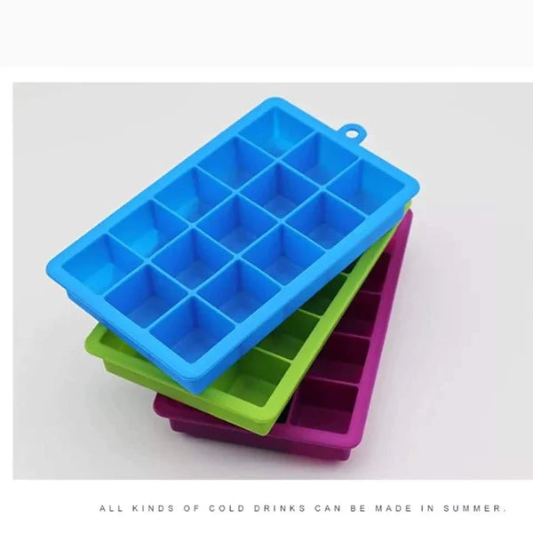 Silicone ice cube mould