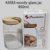 Pasabache 850 ml woody Glass Jar