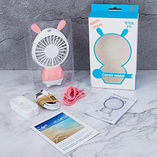Mini portable bear rabbit desktop fan