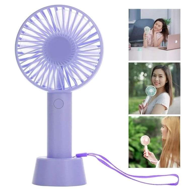 Mini portable and rechargeable fan with handle
