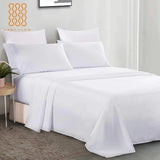 Luxury Fitted white bedsheet 6pcs Set