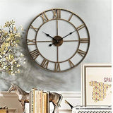 Large Modern Metal Wall Clock Roman Numerals Clocks for Living Room Bedroom Kitchen Wall Decor 60cm