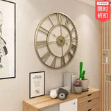 Large Modern Metal Wall Clock Roman Numerals Clocks for Living Room Bedroom Kitchen Wall Decor 60cm