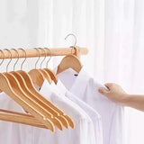 Wooden clothes hangers 10pcs