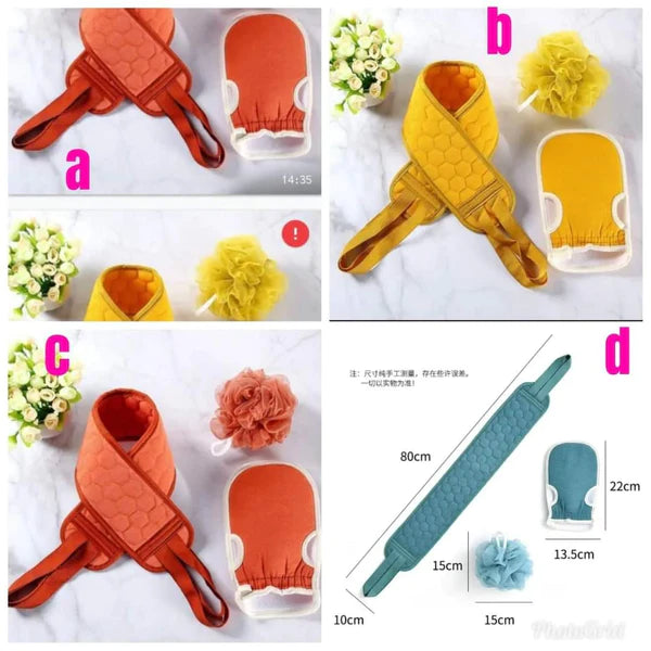 3pcs set exfoliating body scrubber