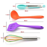 Heat resistant 10 piece silicone cooking set