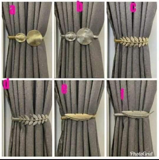 Spring curtain tiebacks -pair