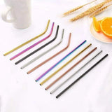 Reusable Metal Straws Set