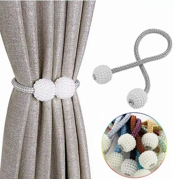 Pearl iron stone curtain holder