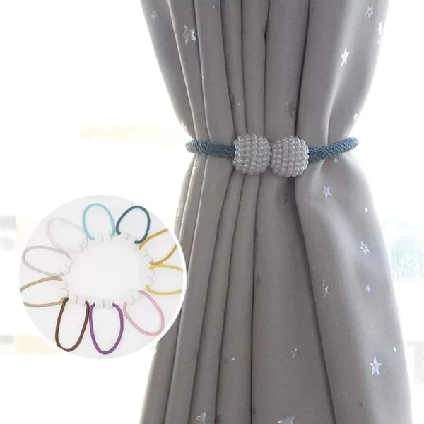 Pearl iron stone curtain holder