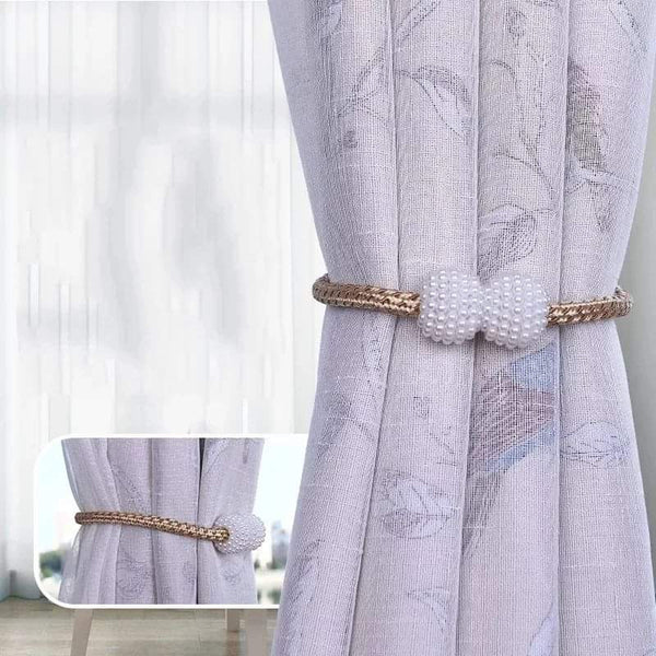 Pearl iron stone curtain holder