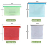 3pcs Reusable Silicone Fridge Bags