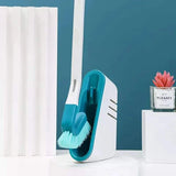 Wall-mounted v-shaped detachable toilet brush