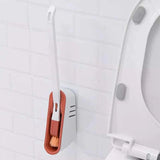 Wall-mounted v-shaped detachable toilet brush