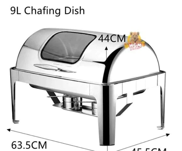 9Litres Rectangular rolltop Chaffing Dish