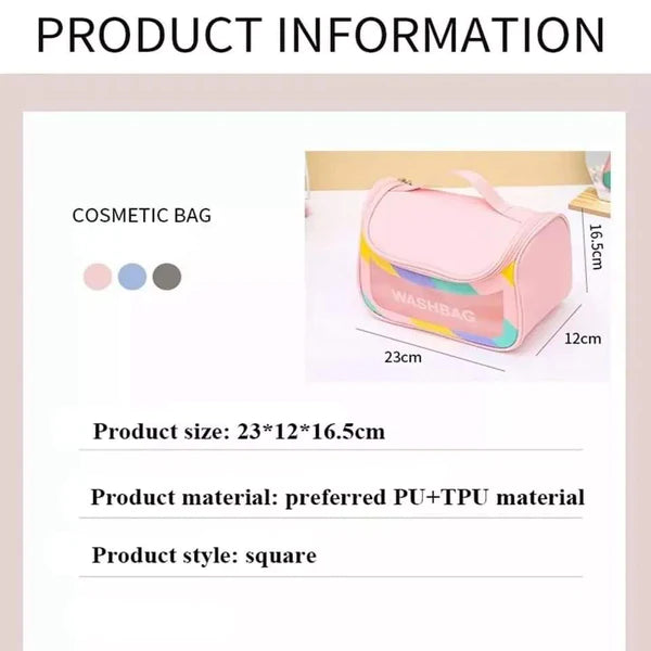 Transparent washbag/cosmetic bag