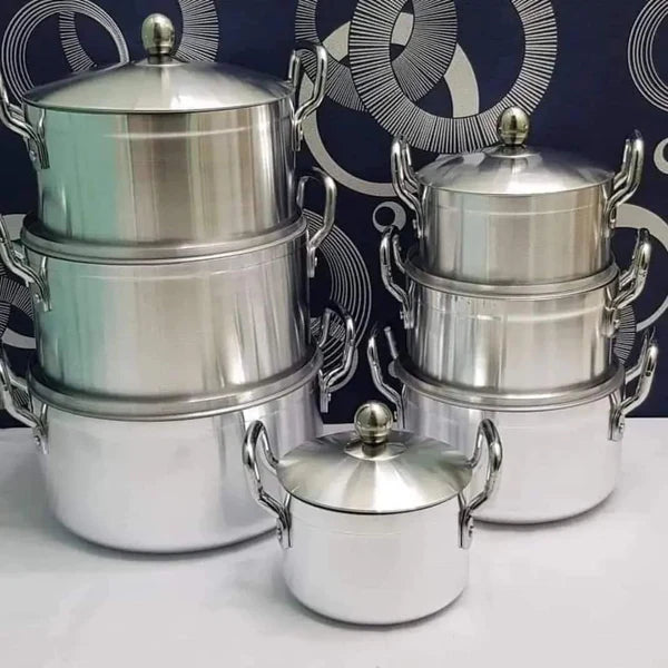 Aluminum Cookware Set 7Pots + 7Lids