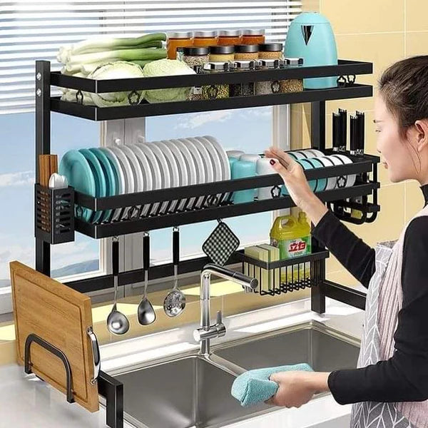 Double Layer Over the Sink Dish Drying Rack