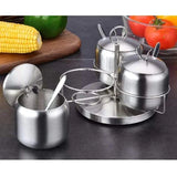 3pcs Stainless steel sugar dish/seasoning pots