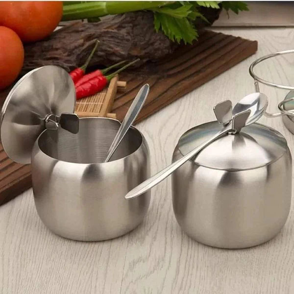 3pcs Stainless steel sugar dish/seasoning pots