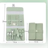 17pc set with a leather pouch