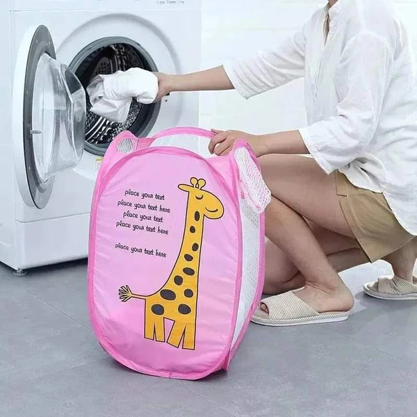 Foldable kids clothes laundry basket