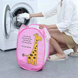 Foldable kids clothes laundry basket