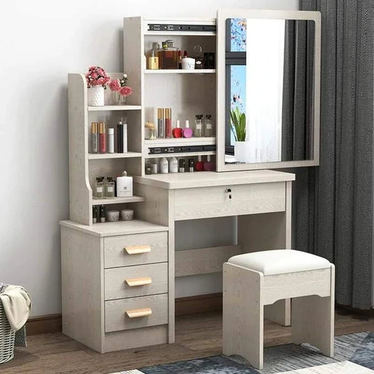 Luxurious vanity dressing tables with a sliding mirror