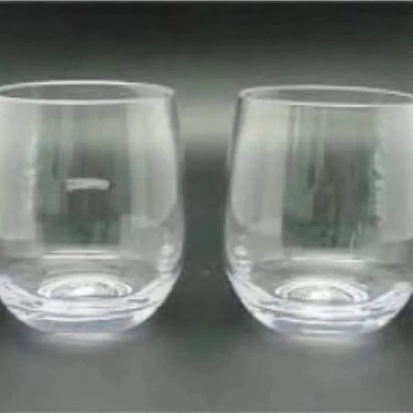Acrylic stemless wine/cocktail glasses