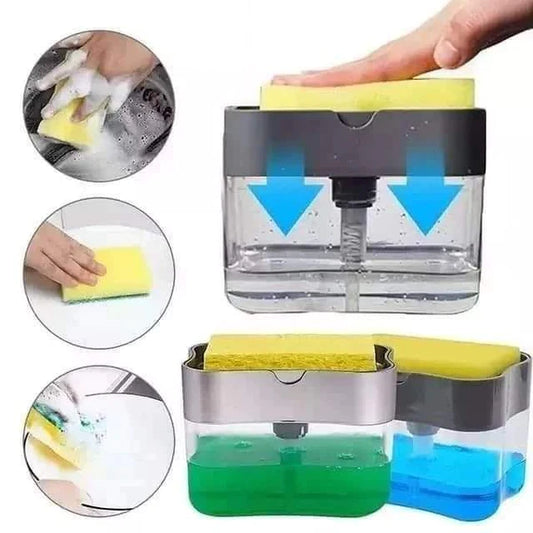 380ml Kitchen Soap Pump with a Sponge Caddy