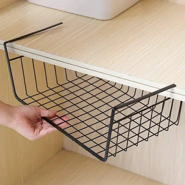 Multipurpose under the shelf storage mesh basket