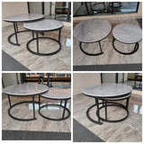 Assorted marble nesting tables