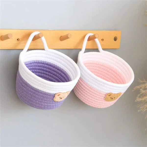 Handmade delicate cotton rope sundries basket
