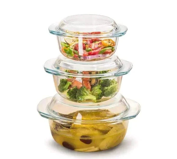 3pcs Glass Casserole set