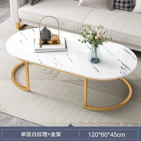 Marble Effect Wooden Coffee Table