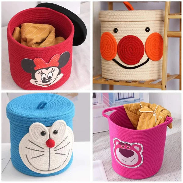 Cotton Rope Storage Basket Kids Toys Baskets